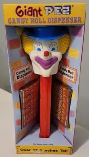 Giant Clown Red PEZ Candy Dispenser & Refills Peter The CLOWN