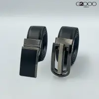 在飛比找momo購物網優惠-【G2000】黑色金屬亮面扣式皮帶(4款可選)