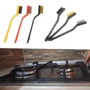 3x Wire Brush Set for Cleaning for Soft Curved Handle Grip Home Paint Rust