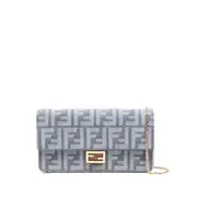 [Fendi] Fendi FF-logo Canvas Mini Bag ONE SIZE BLUE