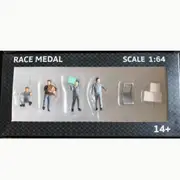 Rm 1:64 Scale Figures Diorama To Move The Box Freight Courier Stevedore Model Gray