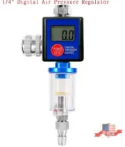 Digital Paint Air Pressure Regulator Gauge Water Trap Filter Tool For Spray Gun