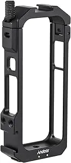[SaZaK] Panoramic Camera Video Cage Aluminum Alloy with Dual Cold Shoe Mounts Metal Protective Frame Camera Cage Vlog Accessories Compatible with Insta360 X3