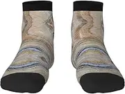 [JBYJBX] Onyx Stone Pale Blue Print Adult Socks Womens Mens Workout Thermal Cozy All-Season Gift Holiday Articles Use, 2 Black-1, One Size