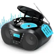 Boombox Portable CD Players for Home with Bluetooth, Boombox CD Player FM Rad...