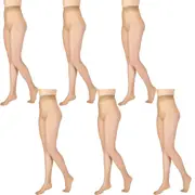 6x Voodoo Shine Sheer To Waist Stockings Pantyhose Tights Celestial Beige H30491