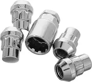 ULTECHNOVO 5pcs Theft Wheel Lock Lug Nuts Excelle Durable Security Screws to Protect Your Tires from Theft Easy Installation Precision Fit Enhanced Protection