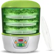 Bean Sprout Machine, Seed Sprouter, Automatic Sprouter Machine Bean Sprouts Growing Machine Large-Capacity Sprouting Seedling Machines, for Bean Sprouts, Yogurt, Rice Wine 3Layer