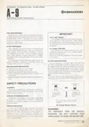 Kenwood A-9 Stereo Integrated Amplifier Instruction Manual Copy on 4G USB Stick