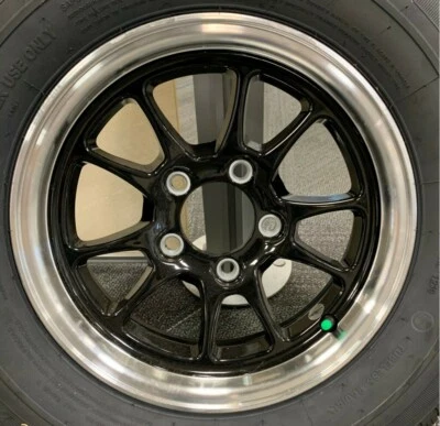 14x5 5x4.5 HWT LV Black w/ Alum Wheel, camper, boat, RV