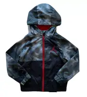 NIKE AIR JORDAN Boys Jumpman Windbreaker Jacket Hooded Full Zip Black NWT SIZE 4