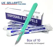 Disposable Scalpel Blades #23 Carbon Steel Sterile Surgical w/ Graduated Handle