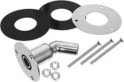 Abaodam 1 Set Stainless Steel Exhaust Fitting Tube for Heating System Optimized Vent Design with Gasket for Leak Prevention Efficient Smoke Vent for Ship Exhaust Applications