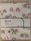 West Elm Pottery Barn Kids Organic Rainbow Full Sheet Set NWT Modern Pink Multi