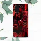 Aesthetic Abstract Red Collage Case For Samsung Note 20 S20 S21 S22 S23 S24 FE