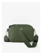[Madison Accessories] Monica Camera Crossbody Bag + Monogram Strap in Green
