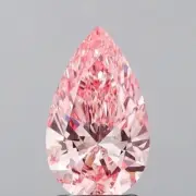 1 Ct Natural Pink Color VVS1 Certified Flawless Pear Cut Shape Lab Grown Diamond