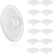 50 Pieces Self Adhesive Ceiling Hooks, Heavy Duty Wall Hooks Clear Small Plastic Hooks No Drilling Transparent Round Sticky Hooks for Livingroom Hanging Suspended Decoration Hold 20mm