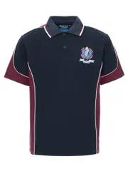 Snr Yrs 4-6 SS Navy/Maroon Polo With Emb