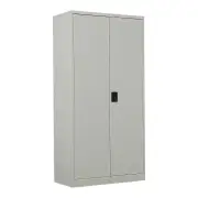 Two-Door Metal Cabinet Shelf Storage for Home Office Gym