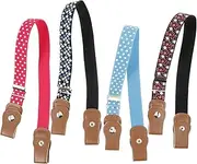 [VALICLUD] Boys and Girls Elastic Waist Belts 4 Pcs Stretchy Belts for Boys Girls Jeans Pants Dresses