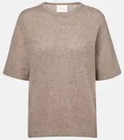 [Lisa Yang] Lisa Yang Cecelia cashmere and silk T-shirt XS beige
