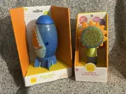 NEW SUN SQUAD Summer Vacation Toy Bundle Sunburst Bubble Blower Shark Dive Toy