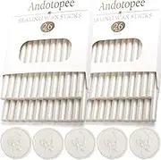 Andotopee 52pcs Pearl White Sealing Wax Sticks for Glue Gun, Seal Stamp, Envelope Letter, Wedding Invitation Craft Adhesive - Mini Size, Great Gift Ideas
