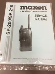 MAXON Vintage 2 Way Radio Service Manual, SP-200/SP-210, Hard to find items