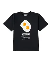 [Moschino Kids] Moschino Kids Printed cotton jersey T-shirt Y 14 black