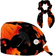 [YTYVAGT] Scrub Caps Women,Scrub Hats Suitable for Women,Umbrella and Leaves