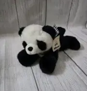 A&A Panda Bear Black & White Bow Plush