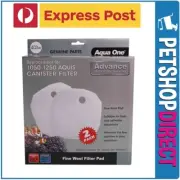 Aqua One Fine Wool Filter Pad 1050/1250 Aquis Canister Filter 403w 2Pk EXPRESS
