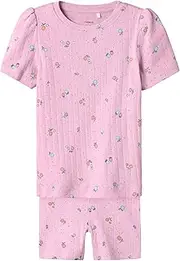 [Name it mini] Girls' Nmfhamanda Slim Biker Shorts Set Pb