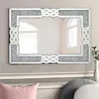 Large Silver Wall Mirror Rectangle Bathroom Vanity Fireplace Accent Mirror Decor