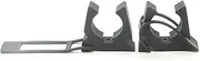 NWLAEWR Percs SOF-LOC Boat Hook/Oar/Gaff Holders, Black Rubber, 100% Rubber, 3/4'' - 2'' Diameter, 35 lbs Capacity, Wall Mount, 2 Hooks, Boating, Fishing, Water Sports, Boat Storage Hook