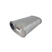 Redback Universal Muffler - 8"x5" Oval 18" Long 1 3/4" Offset/Centre Turbo Flow
