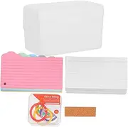 HONMEET Sturdy Plastic Index Card Box Business Card Holder Flashcard Storage Case Memo Cards Container Recipe Card Box Cards for Office
