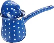 Enamel Coffee Pot Retro Compact Coffee Kettle with Long Handle for Home Use Easy to Clean Heat Resistant Capacity Milk Tea