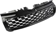Car Front Bumper Grille Centre Styling Upper Grill Compatible Compatible Compatible For Land Rover Range Rover Evoque 2010 2011 2012 2013 2014 2015 2016 17 2018(Black)