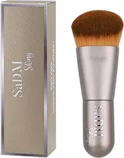 Kabuki Makeup Brush - Angled Blender Brush for Powder, Cream, Liquid Foundation, Sunscreen, Blush Blending & Bronzer - Professional Make Up Brush - Full Face Makeup Brush - Vegan & Cruelty Free
