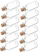 HEATSHAKING 12pcs Mini Glass Wishing Bottles with Cork Stoppers Empty Tiny Jars for DIY Crafts Message Bottle Unique Decorations Glass Containers for Parties and Weddings