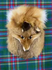 Handmade Red Fox Mask Sporran | Orignal Fox Mask and Clasic Suede Sporran