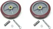 Two (2) 8" x 2" Thermoplastic Caster Wheels 600 lbs Cap.
