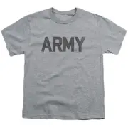 US Army Star Kids Youth T Shirt Licensed Veteran USA Military Tee Sport Gray