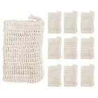 10 Pack Natural Sisal Soap Bag Exfoliating Soap Saver Pouch Holder U9Z43367
