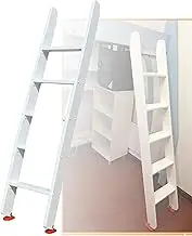 5-Step Bunk Bed Ladder Durable Bunk Bed Ladder/Replacement Ladder for Heavy Duty People, Wooden Loft Bed Ladder with Hook Brackets and Non-Slip Feet