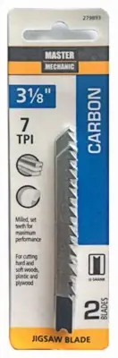 2-Pack 3-1/8-Inch 7-TPI Carbon Jigsaw Blade -279893