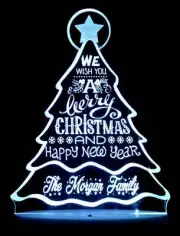 CHRISTMAS TREE DECORATION Personalised 3d Led Night Light Colour Changing Lamp
