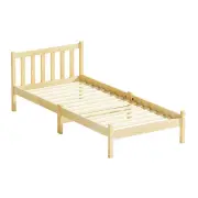 Bed Frame Single Size Wooden Oak SOFIE